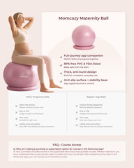 Momcozy BirthEase chair base detail showing secure ball fit