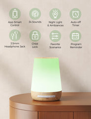 Momcozy close-up of soft-touch controls, easy bedside adjustments benefit