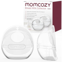 Momcozy collector front view showing shape and capacity, comfortable capture