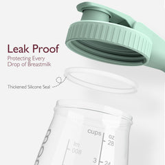 Momcozy close-up of ergonomic handle for comfortable grip while pouring benefit