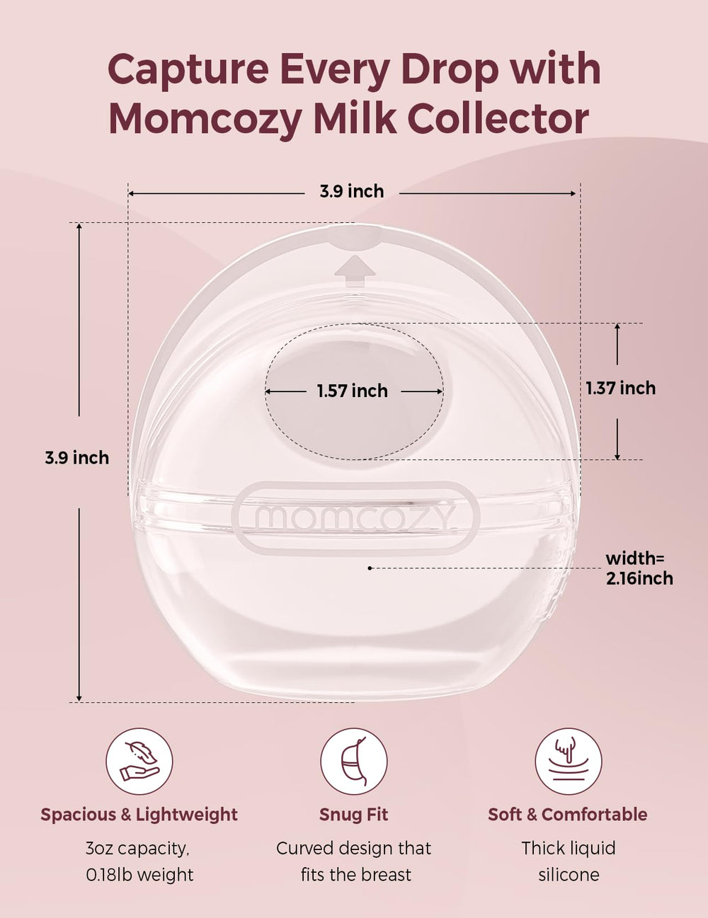 Momcozy inside nursing bra demonstrating discreet hands-free use benefit
