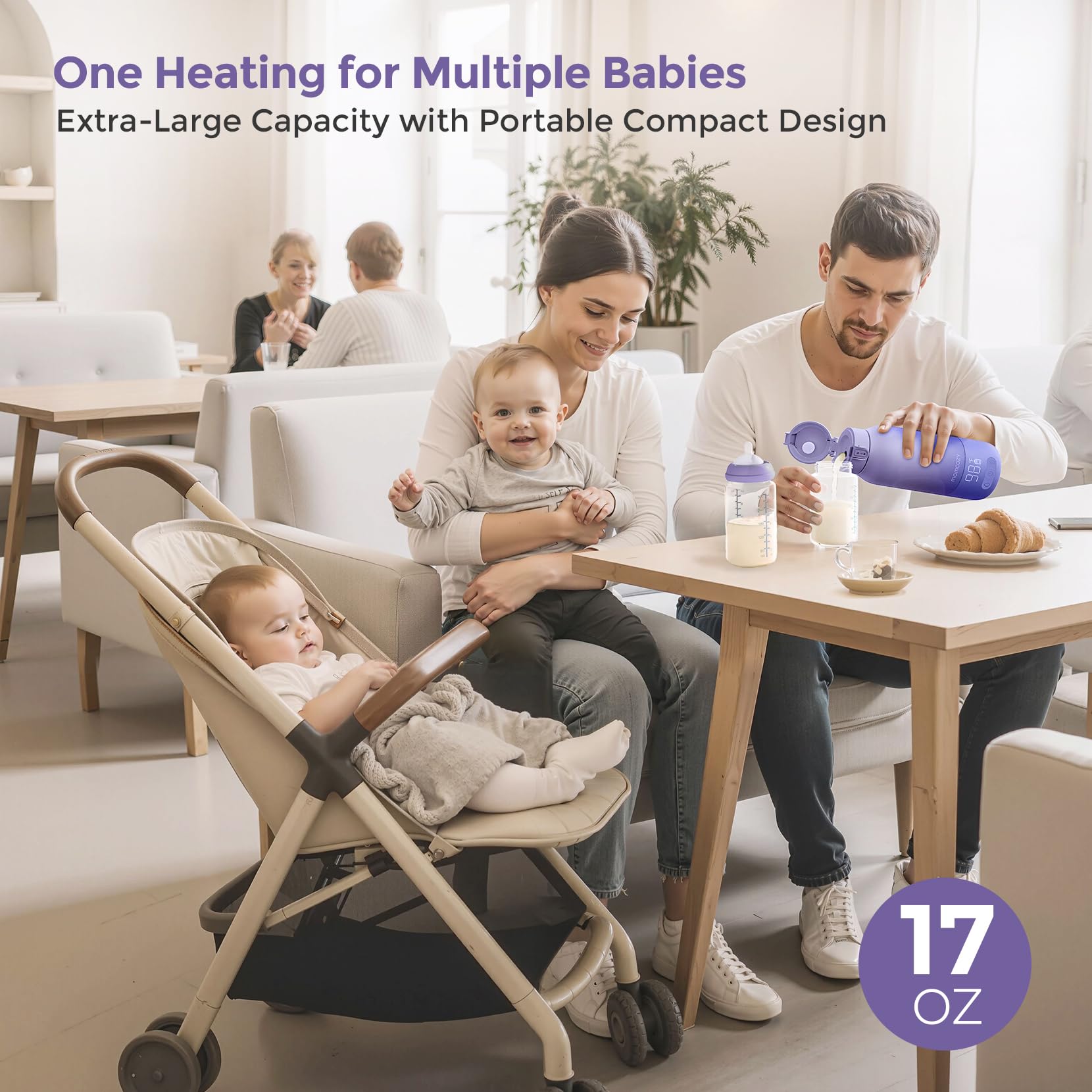 Momcozy inside a diaper bag demonstrating easy travel convenience