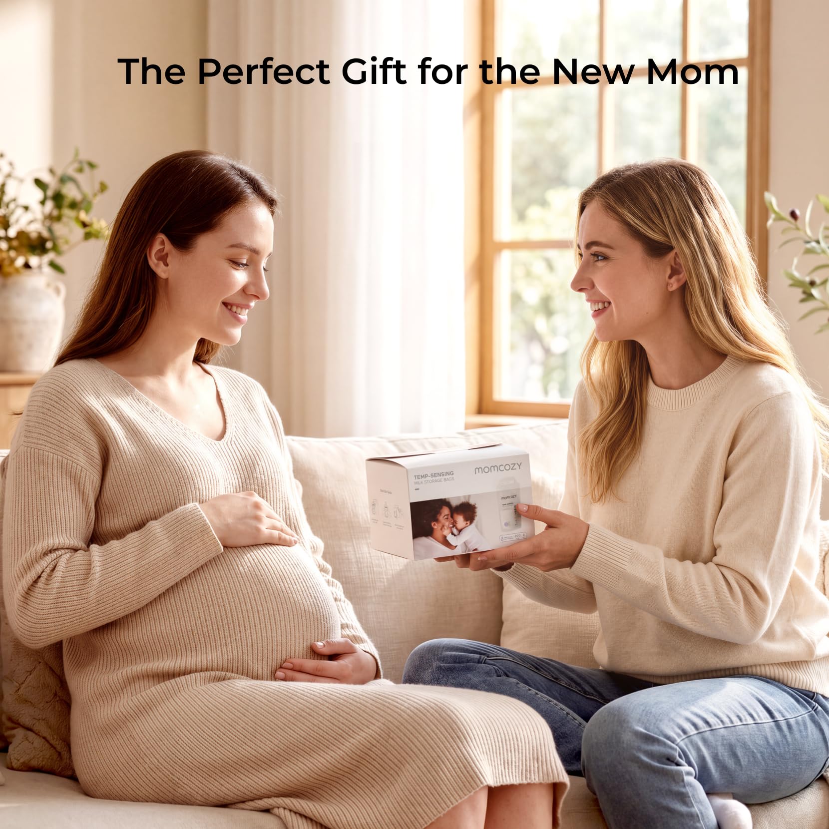 Momcozy lifestyle nursing scene showing convenience for caregivers