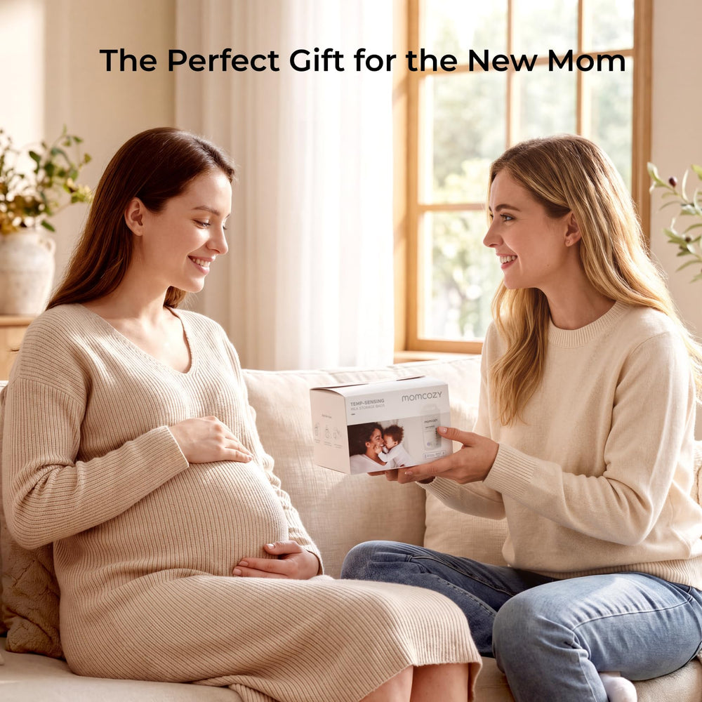 Momcozy lifestyle nursing scene showing convenience for caregivers