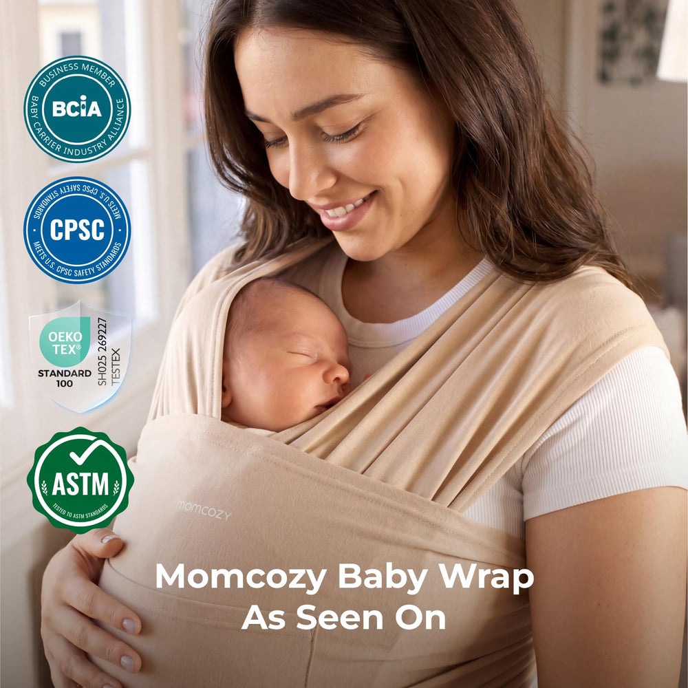 Momcozy lifestyle outdoor walk showing hands-free mobility and comfort benefit