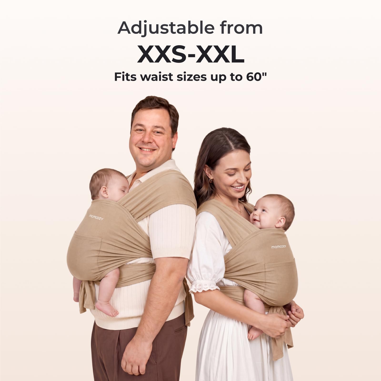 Momcozy side view with toddler showing balanced weight distribution benefit