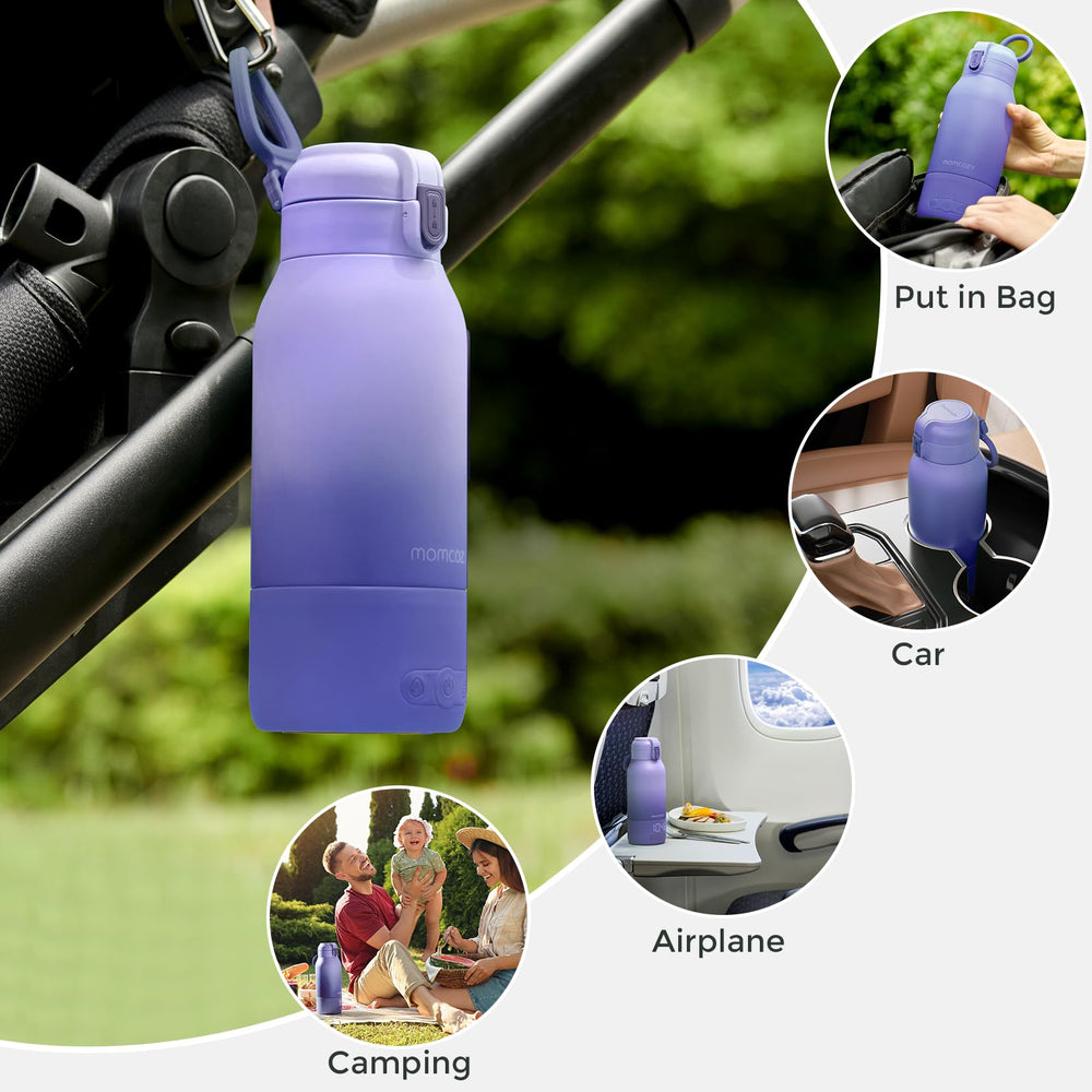 Momcozy next to common items showing 17oz capacity and scale advantage