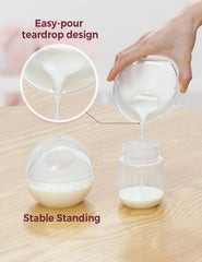 Momcozy smooth pour spout reducing spills during milk transfer
