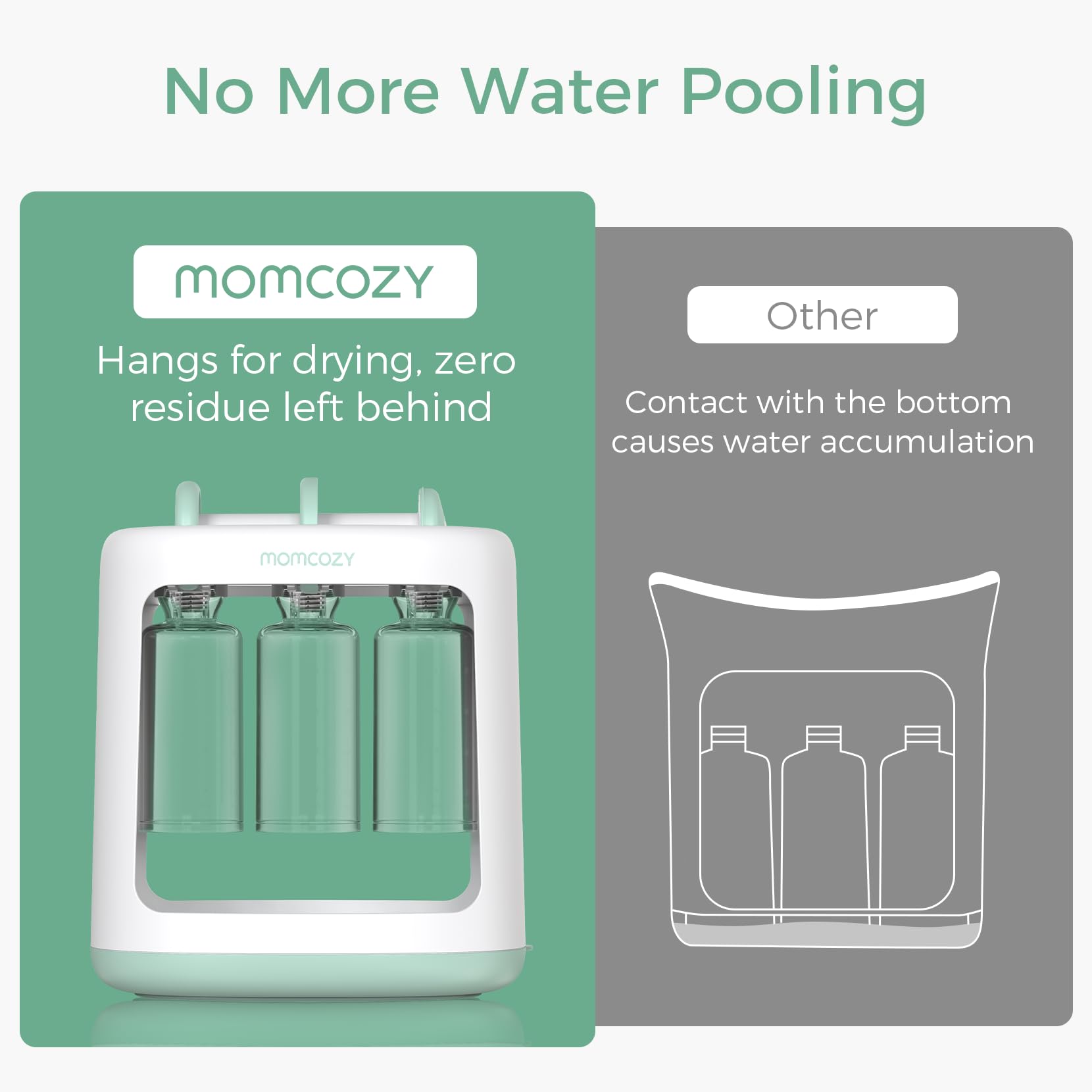 Momcozy in-use filling a pouch quickly and mess-free for portable feeding