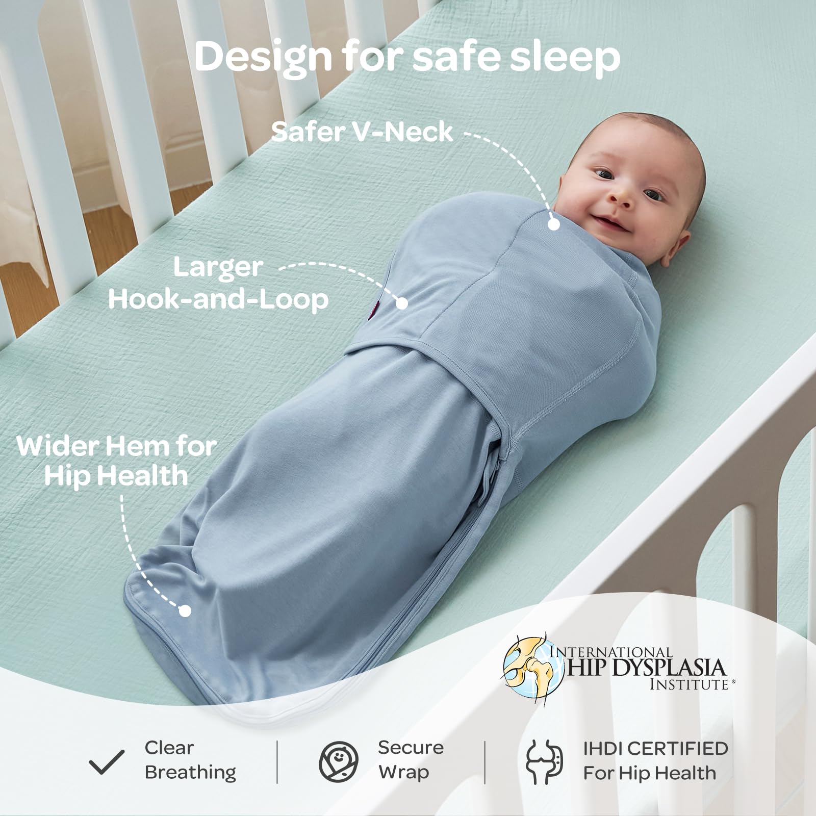 Momcozy quiet velcro fastener close-up showing silent adjustments without waking baby