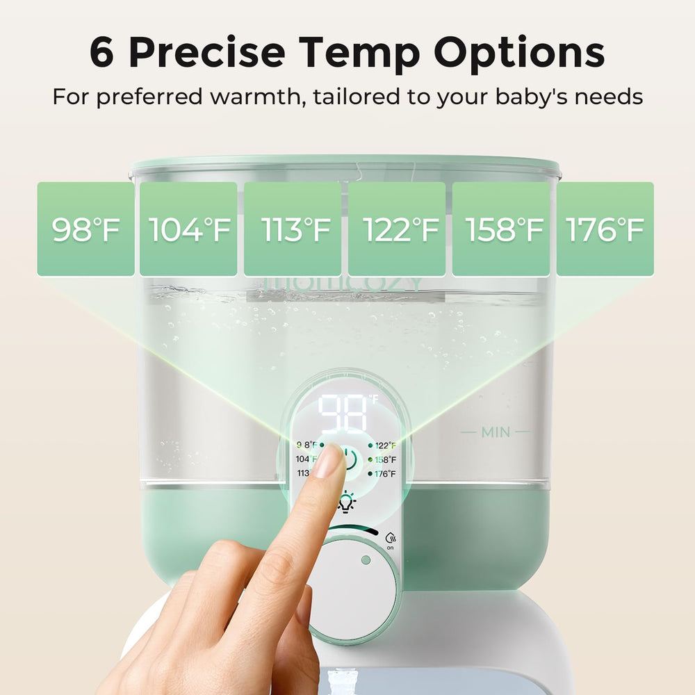 Momcozy temperature display and buttons enabling accurate temperature selection