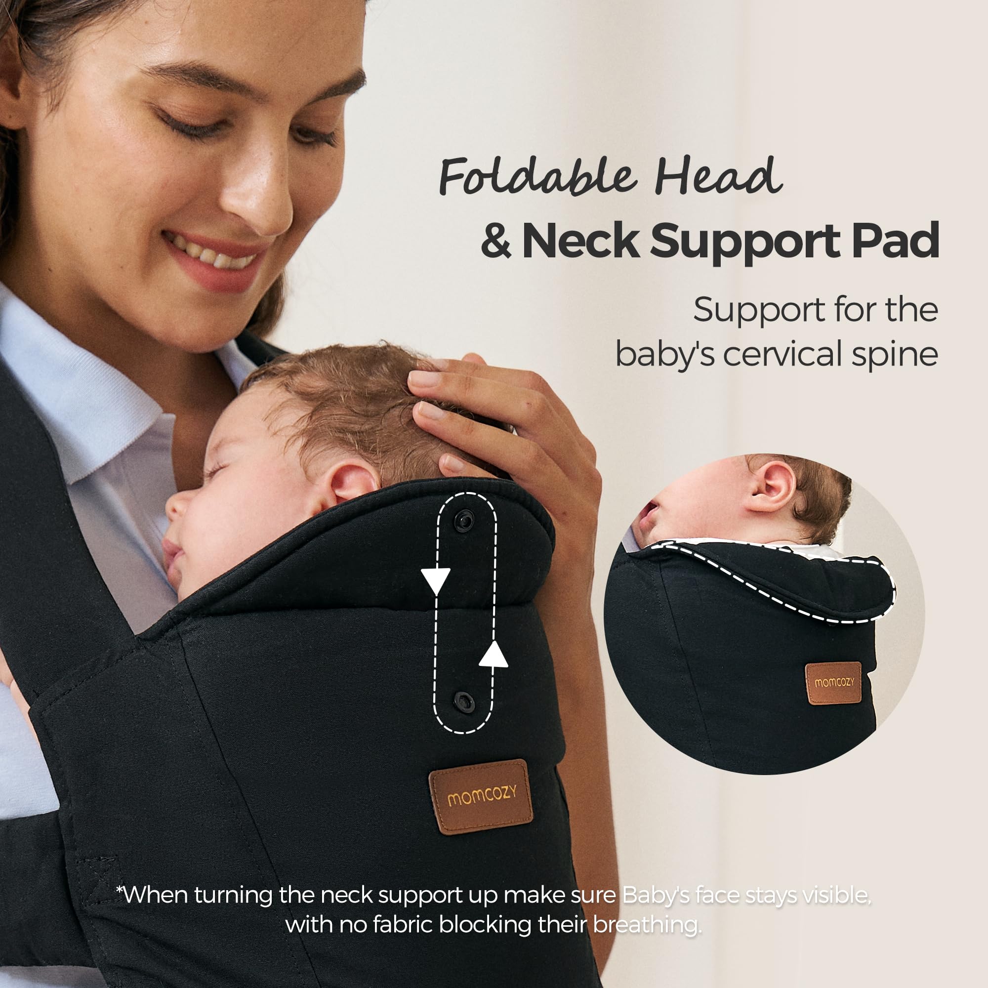 Momcozy parent walking outdoors hands-free for active convenience