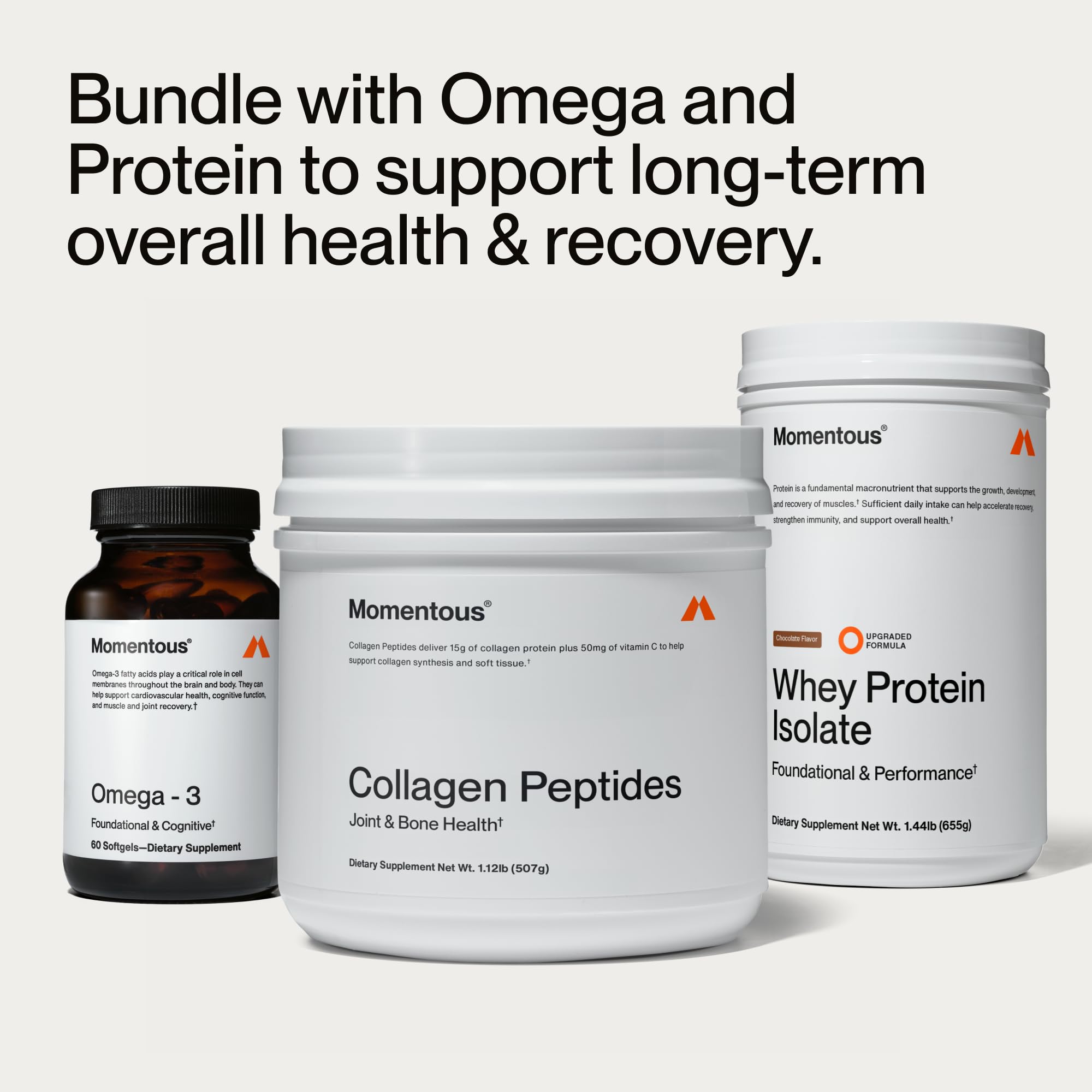 Momentous used by athlete in training highlighting recovery support