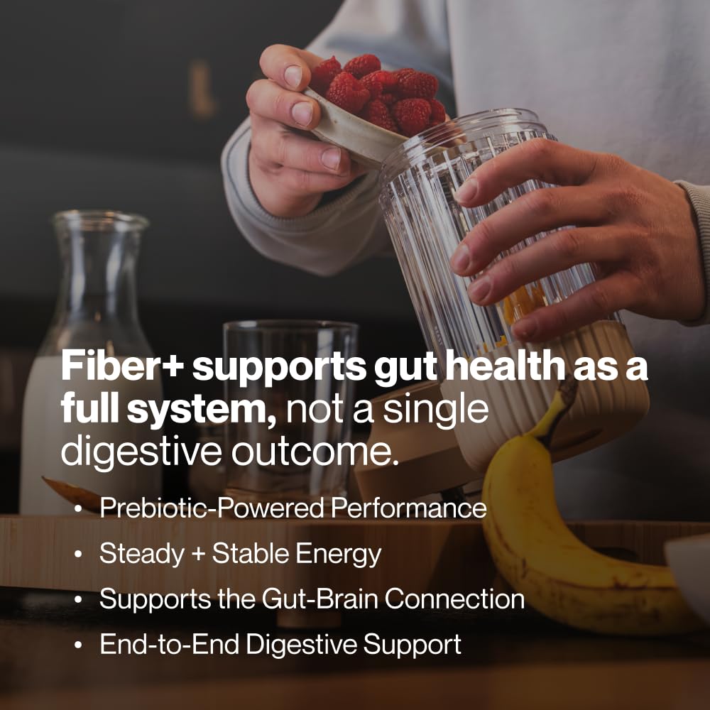 Momentous Fiber+ serving scoop with powder illustrating convenient portioning benefit