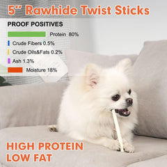 MON2SUN puppy gently holding a twist stick in mouth demonstrating easy grip and engagement