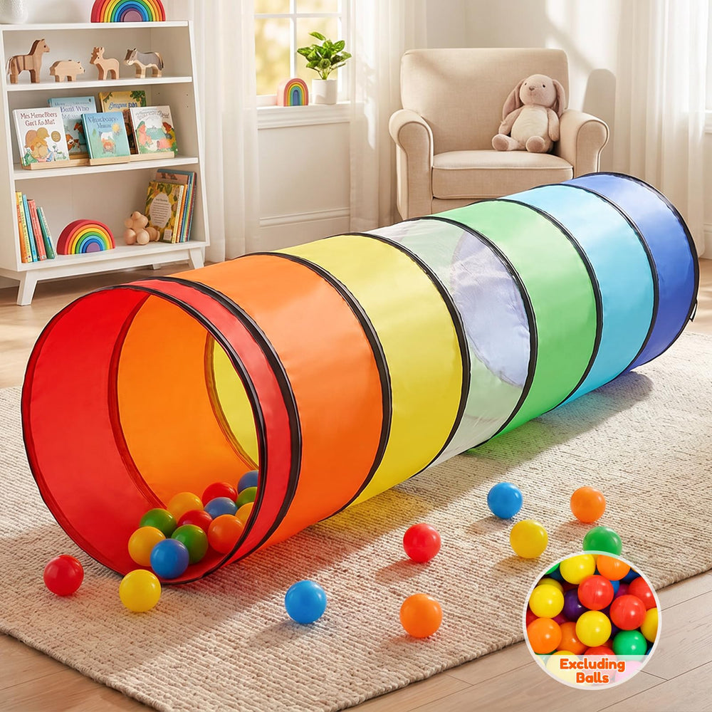 Moncoland folded tunnel packed flat for compact storage and convenient transport