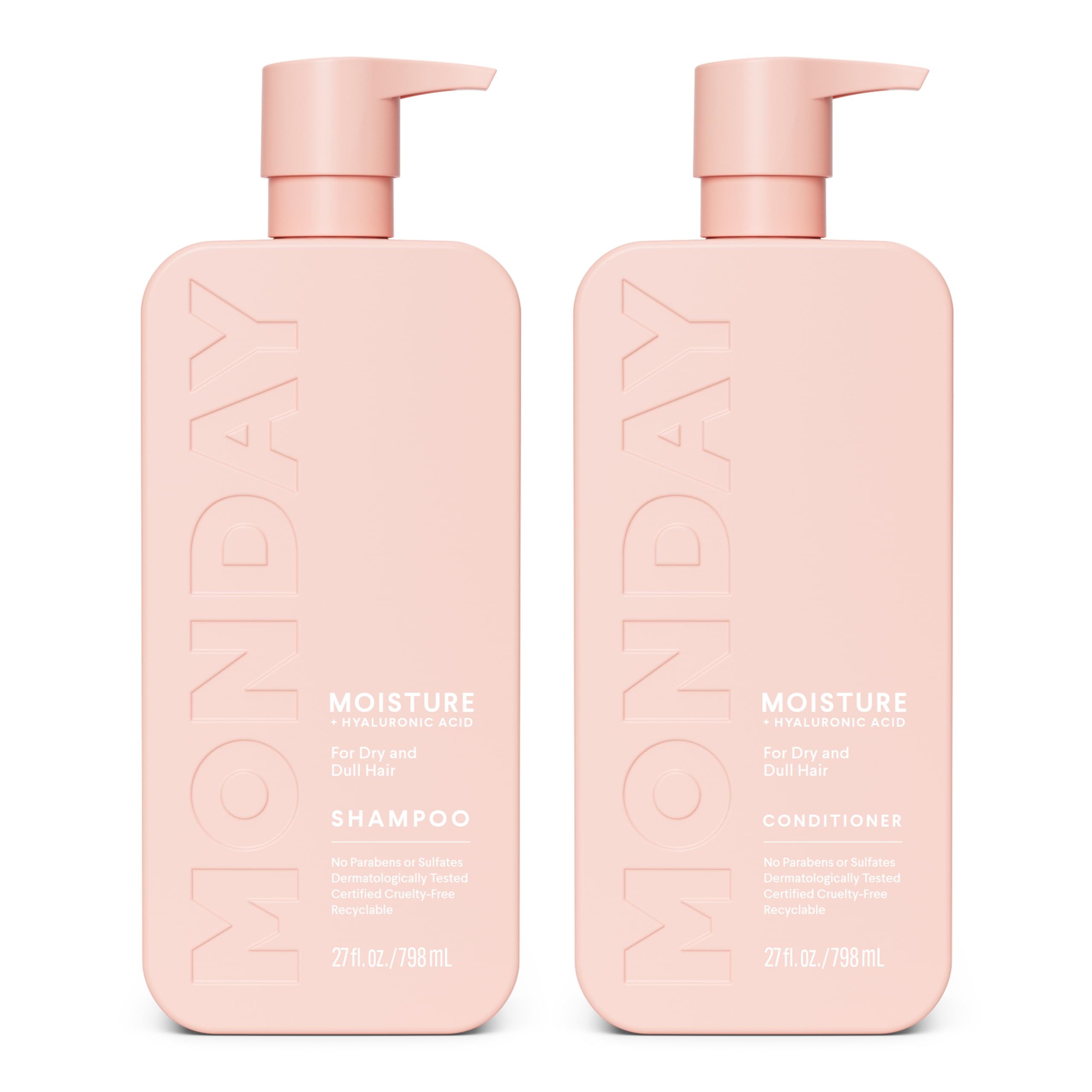 MONDAY HAIRCARE front packaging showing set for hydrated hair benefits