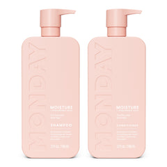 MONDAY HAIRCARE front packaging showing set for hydrated hair benefits