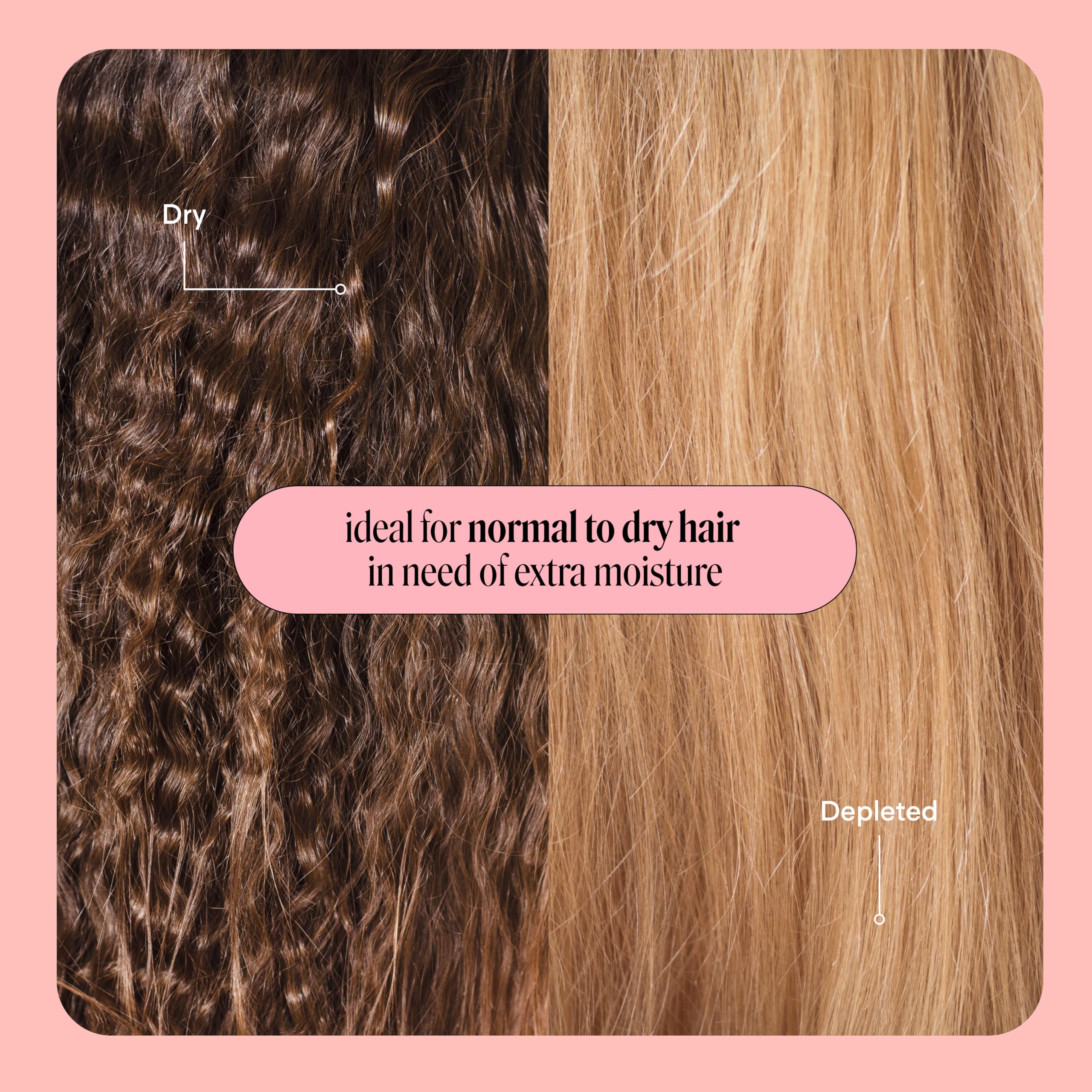 MONDAY HAIRCARE hair before and after showing smoother, less frizzy hair