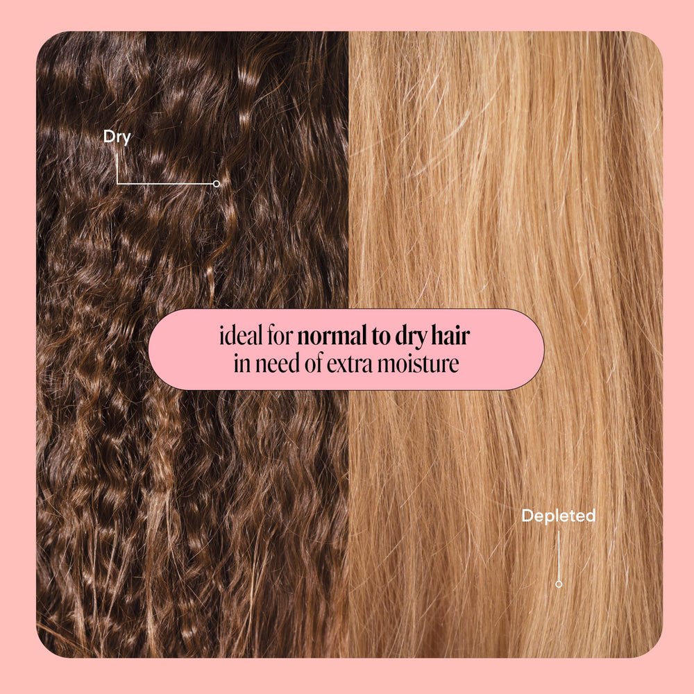 MONDAY HAIRCARE hair before and after showing smoother, less frizzy hair