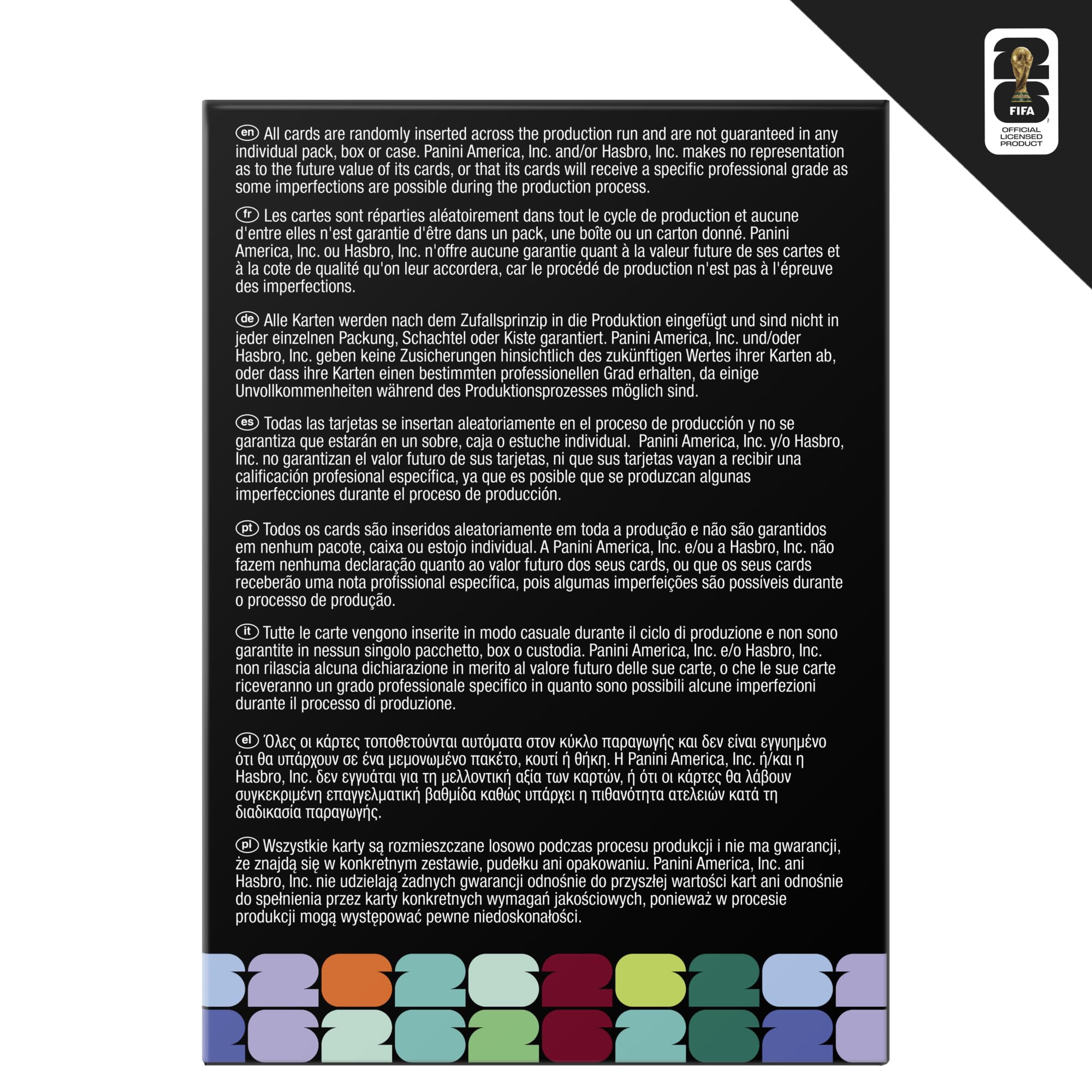 Close-up of a Panini Prizm FIFA card front and back showing player art and stats for game use