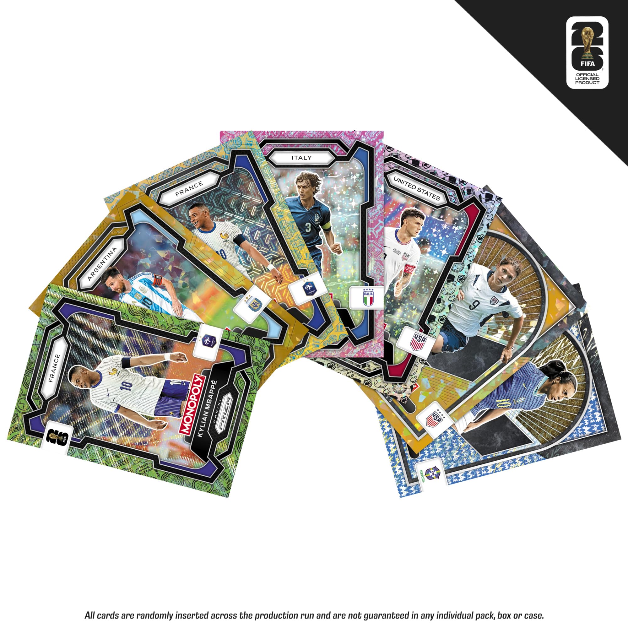 Monopoly Panini Prizm cards on a board game setup illustrating trading and gameplay excitement