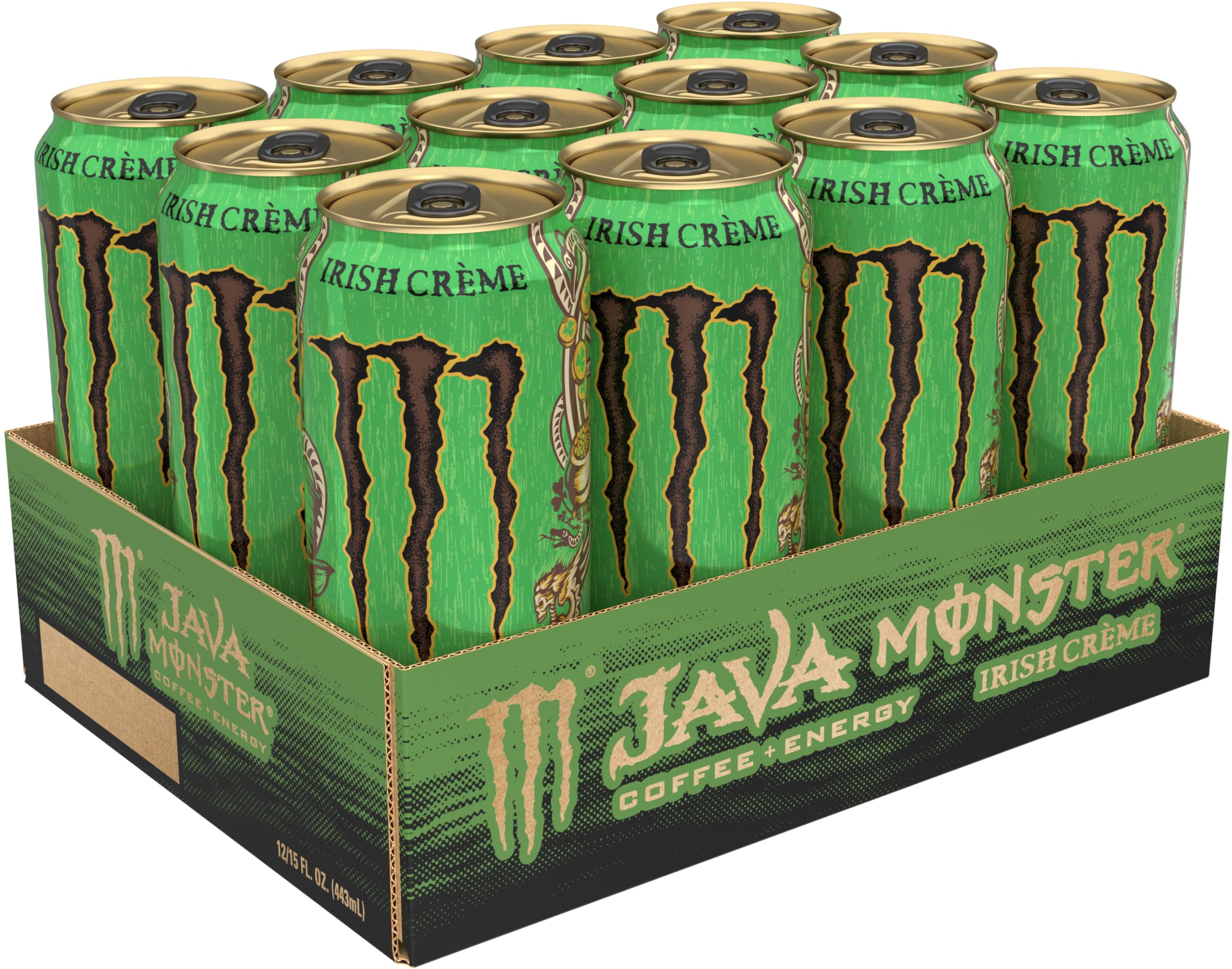 Monster Java Monster Irish Crème poured over ice showing creamy texture and refreshment