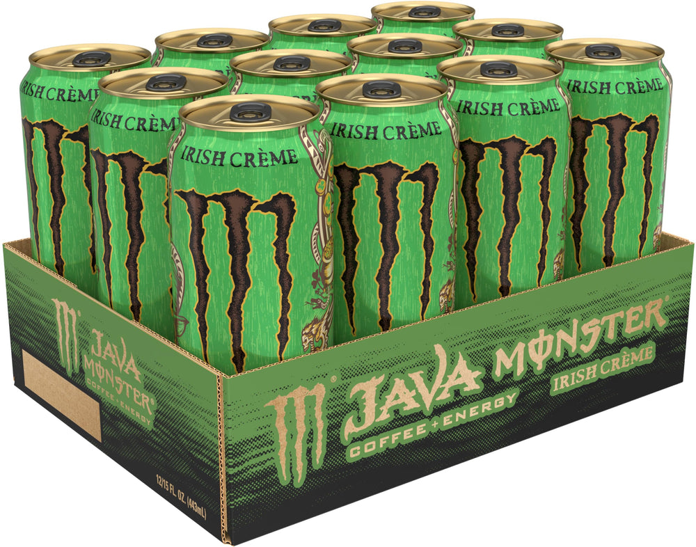 Monster Java Monster Irish Crème poured over ice showing creamy texture and refreshment