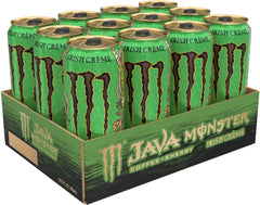 Monster Java Monster Irish Crème poured over ice showing creamy texture and refreshment