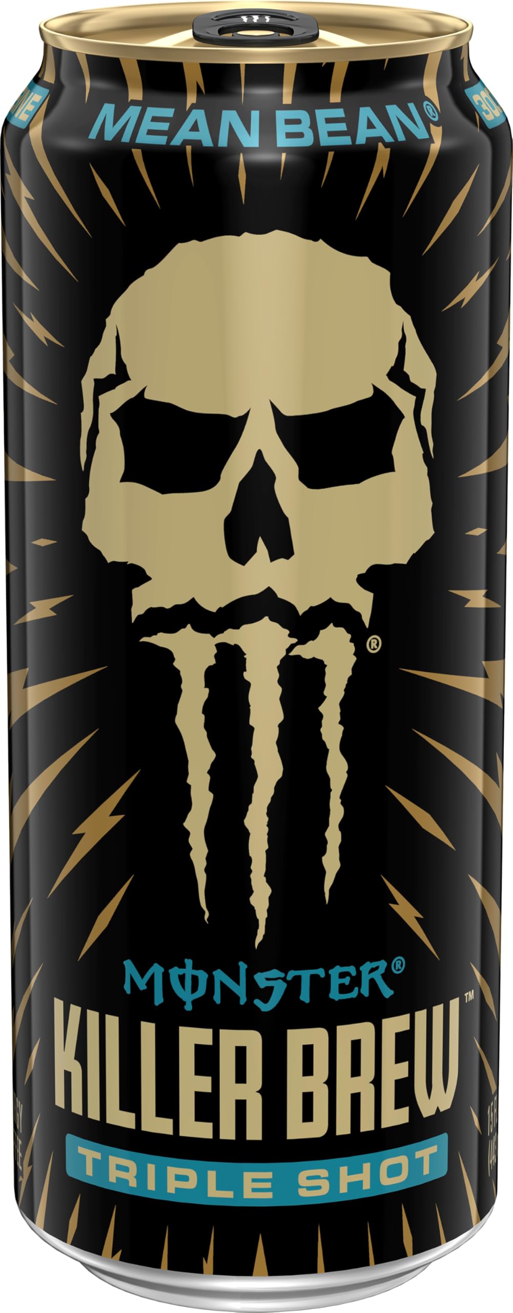Hand holding Monster Mean Bean can to show size and portability benefits