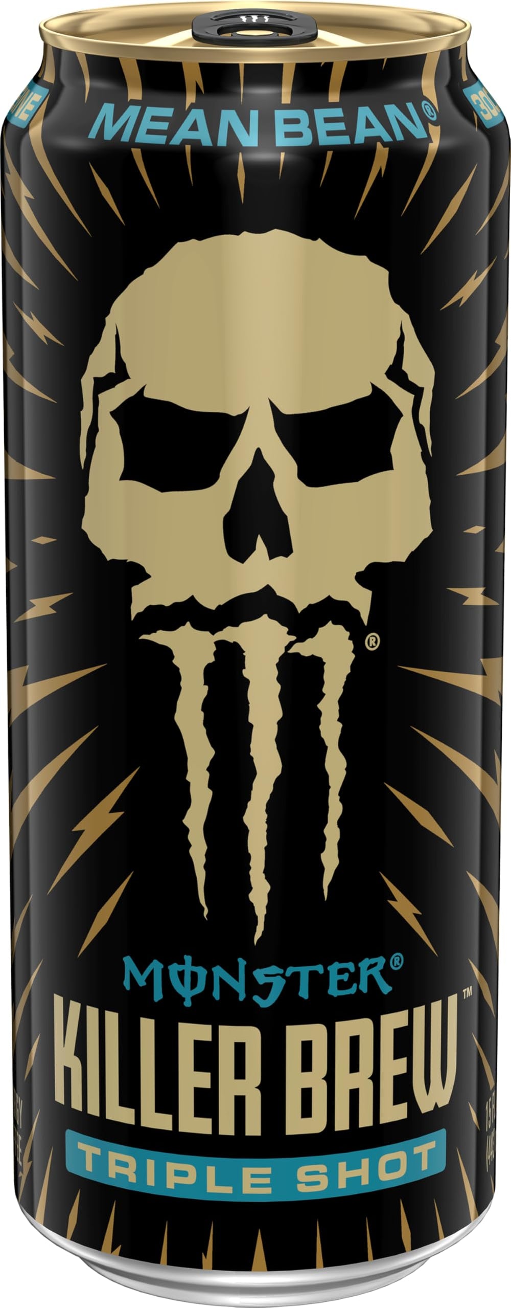 Hand holding Monster Mean Bean can to show size and portability benefits