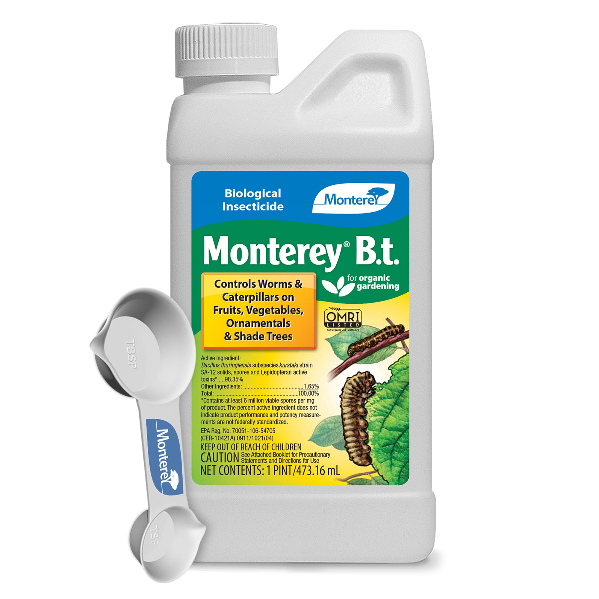 Monterey bottle front label showing product and pest control benefit