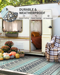 MontVoo reversible rug side B showing alternative design and versatile decor option