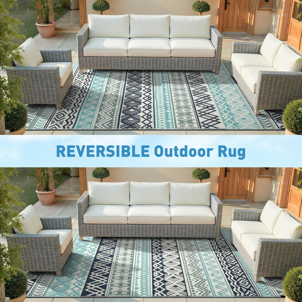 MontVoo rolled rug packed in carry bag for portability and camping convenience