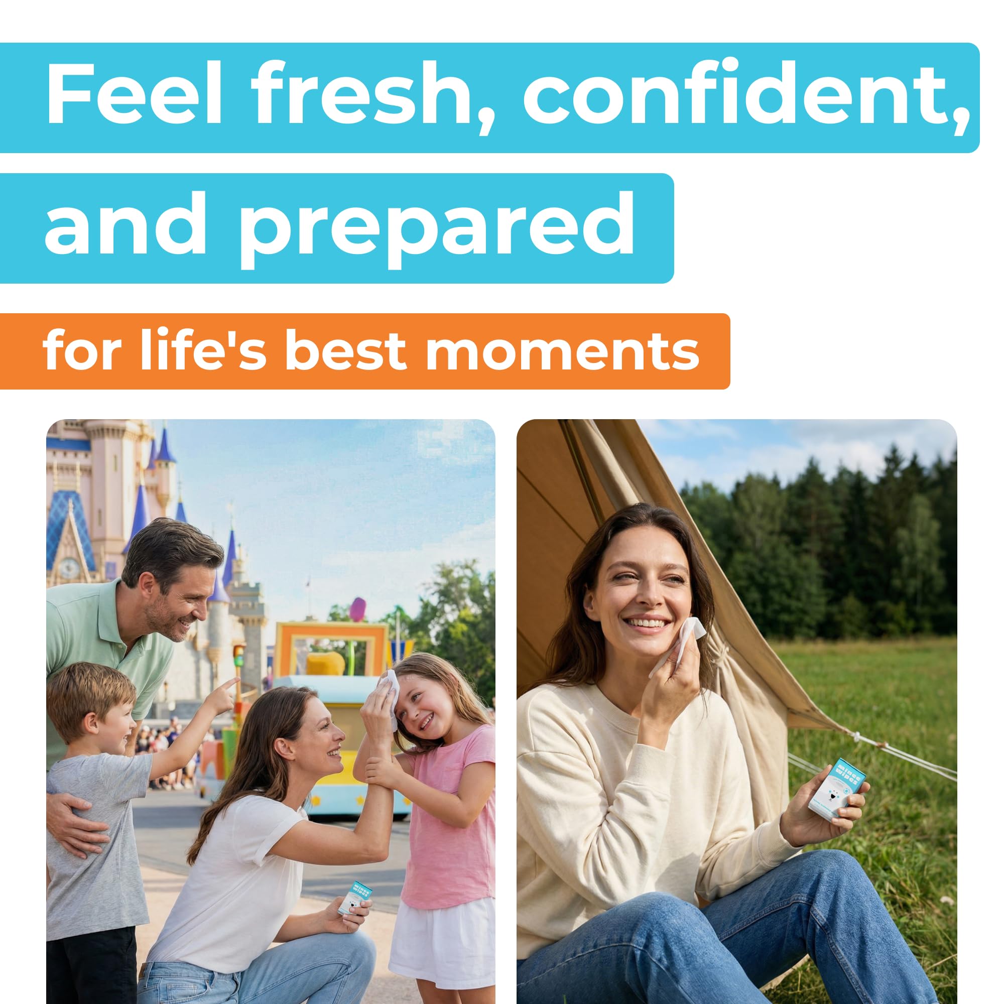 MOONIES wipes used by parent and child illustrating family-friendly convenience