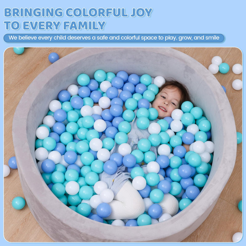MoonxHome balls filling a toddler ball pit encouraging safe motor-skill play