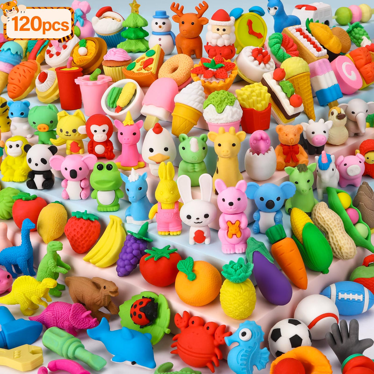 Moosia front packaging showing colorful erasers, ideal classroom motivator