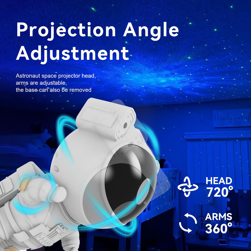 Mooyran ceiling projection of nebula and green stars creating calming ambiance