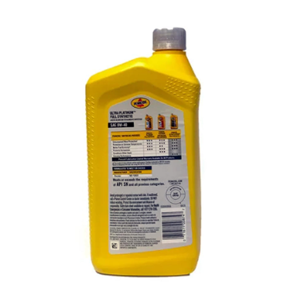 Mechanic pouring Mopar Penzoil Ultra Platinum into engine during oil change for reliable protection