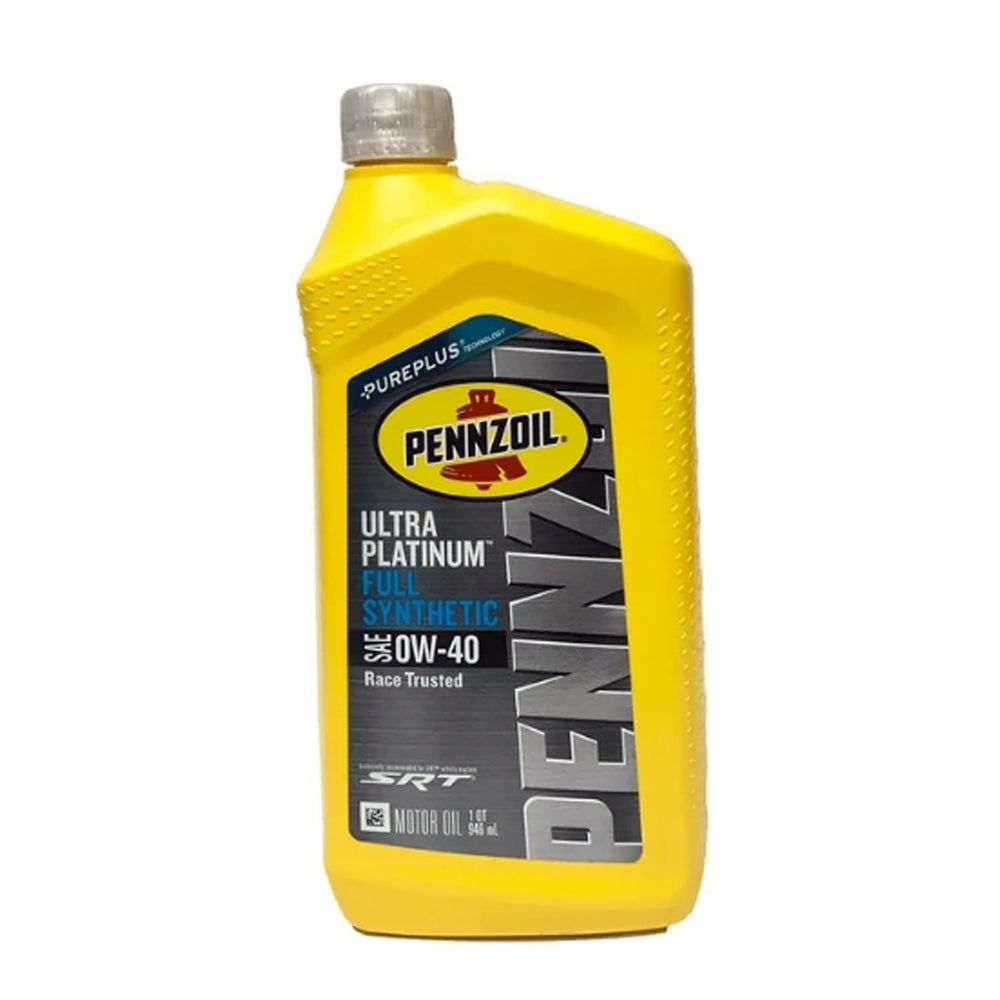 Close-up of Mopar Penzoil Ultra Platinum pour spout highlighting spill-free pour and accurate filling