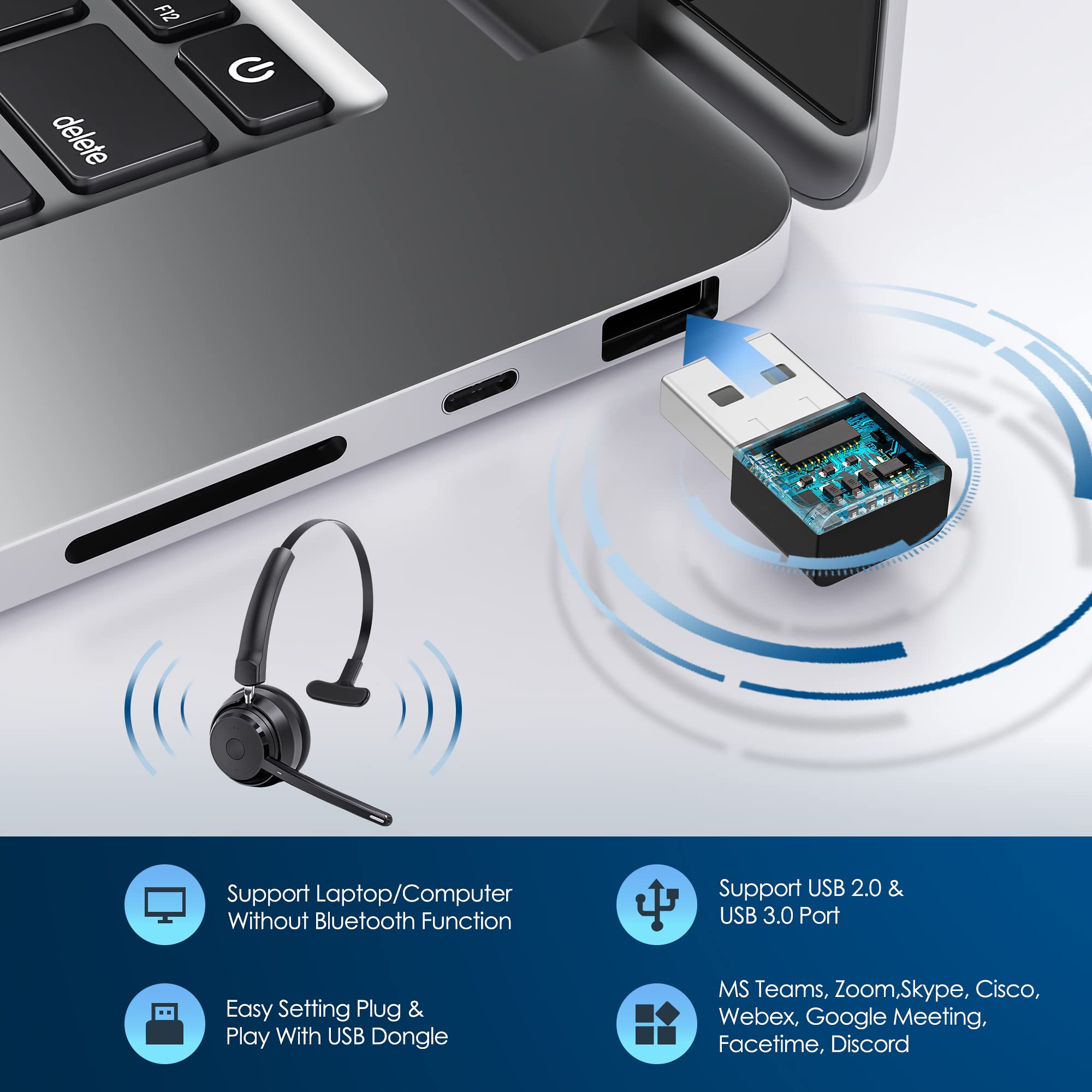 Mopchnic microphone close-up highlighting AI noise-canceling mic for clearer voice pickup