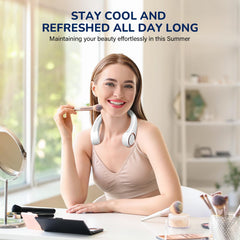 Morelax worn by person outdoors demonstrating portable cooling during activities