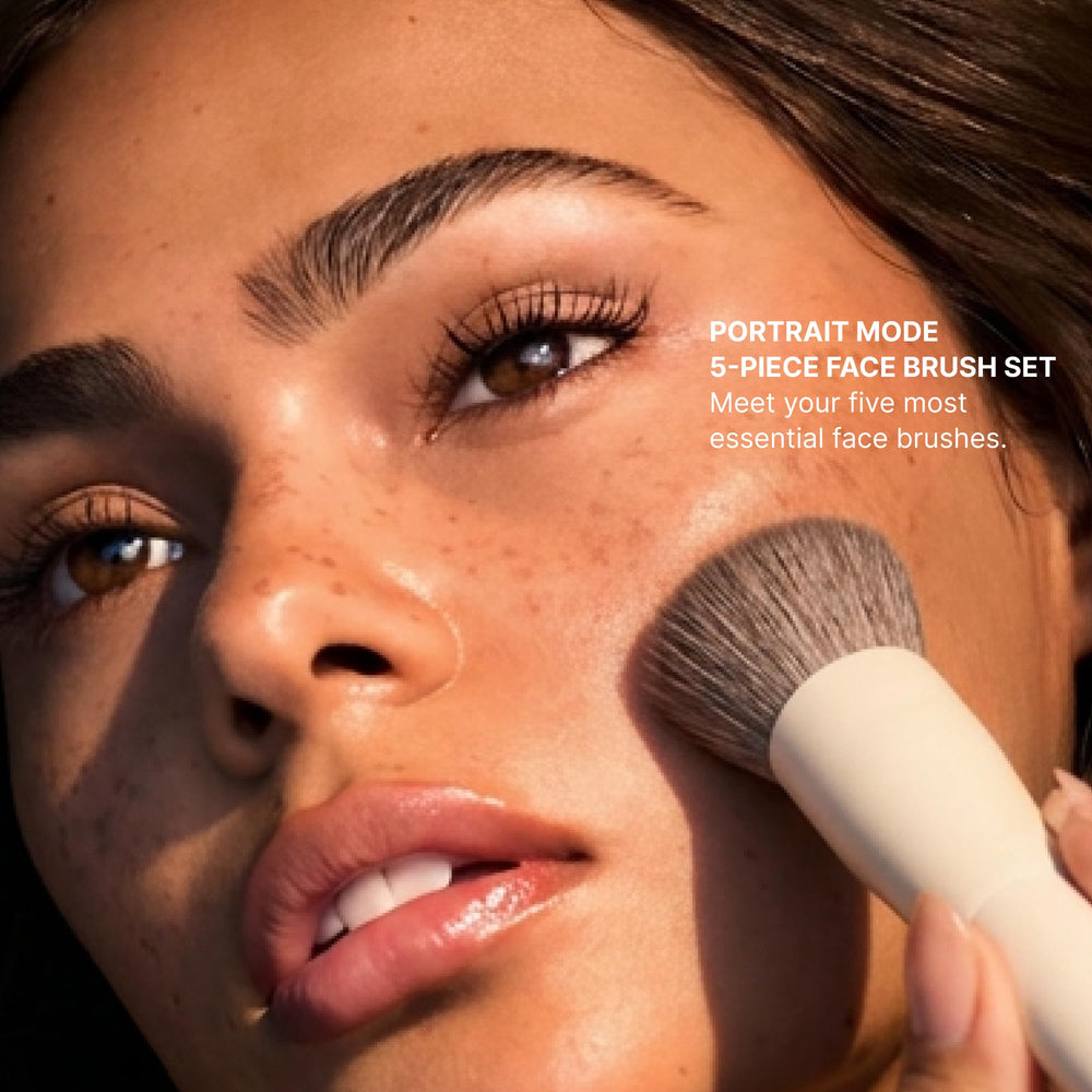 MORPHE foundation brush close-up showing dense head for smooth coverage
