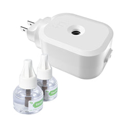 Moskiller front view showing compact plug design and easy one-button operation benefit