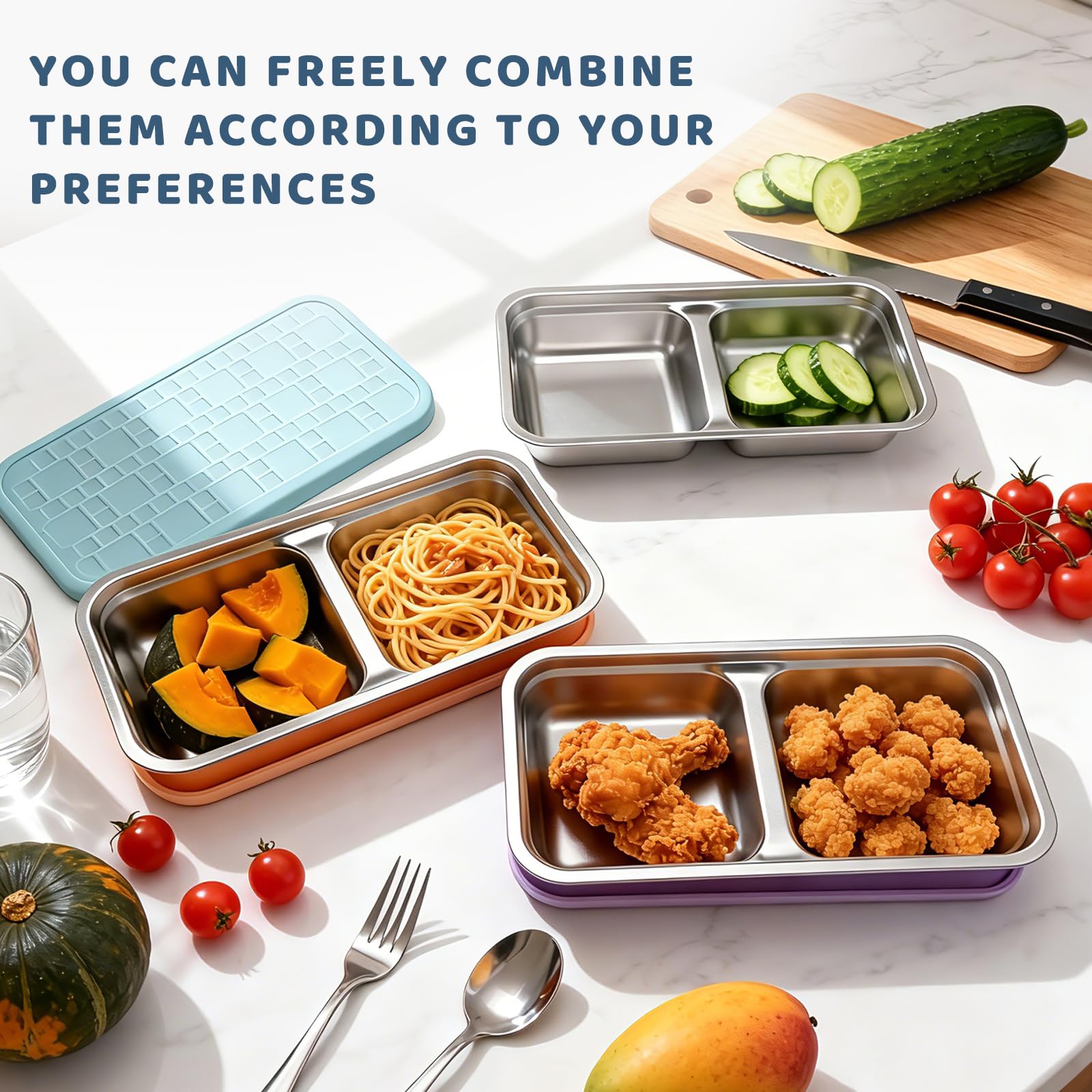 Mostdream filled with fruit and crackers showing meal-ready presentation and portion control