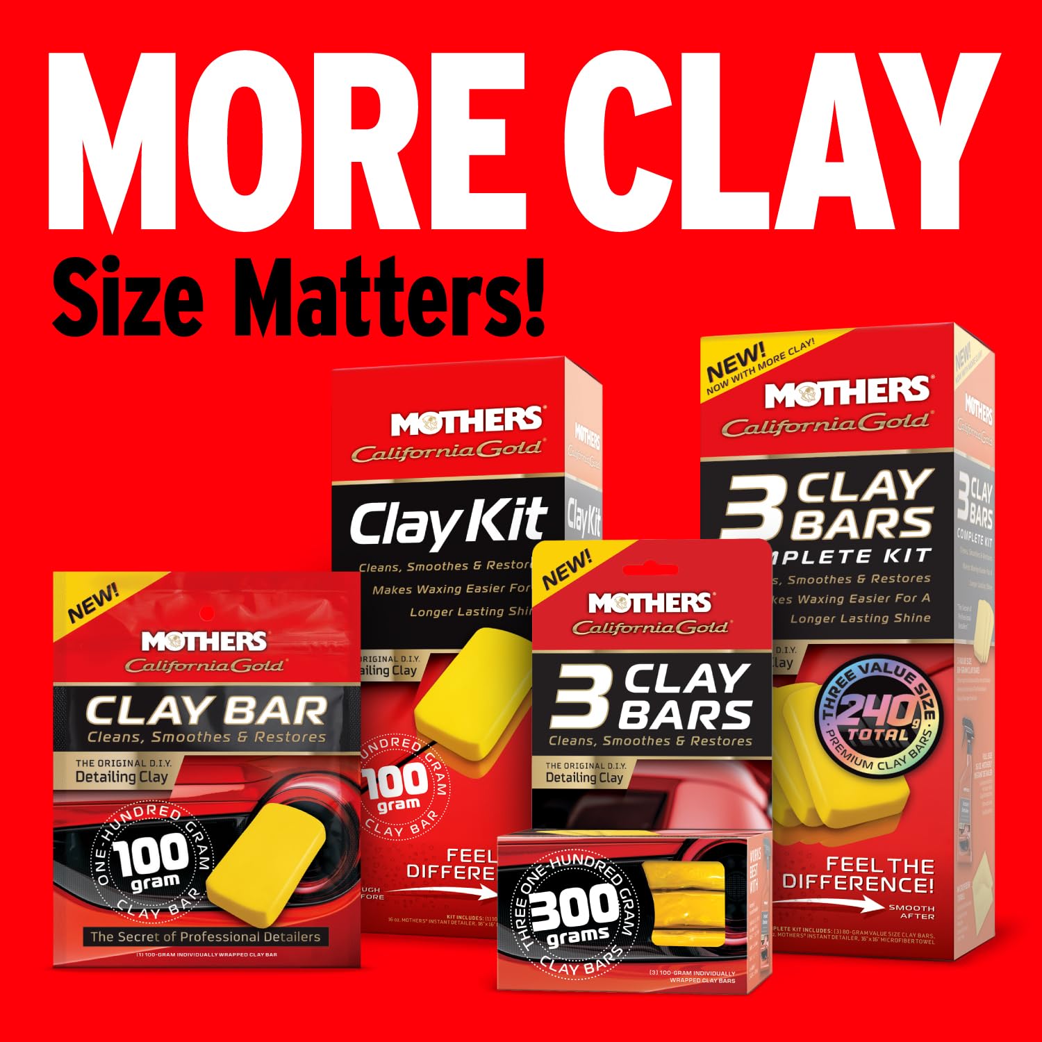 Spraying Mothers Instant Detailer and gliding clay for contaminant removal
