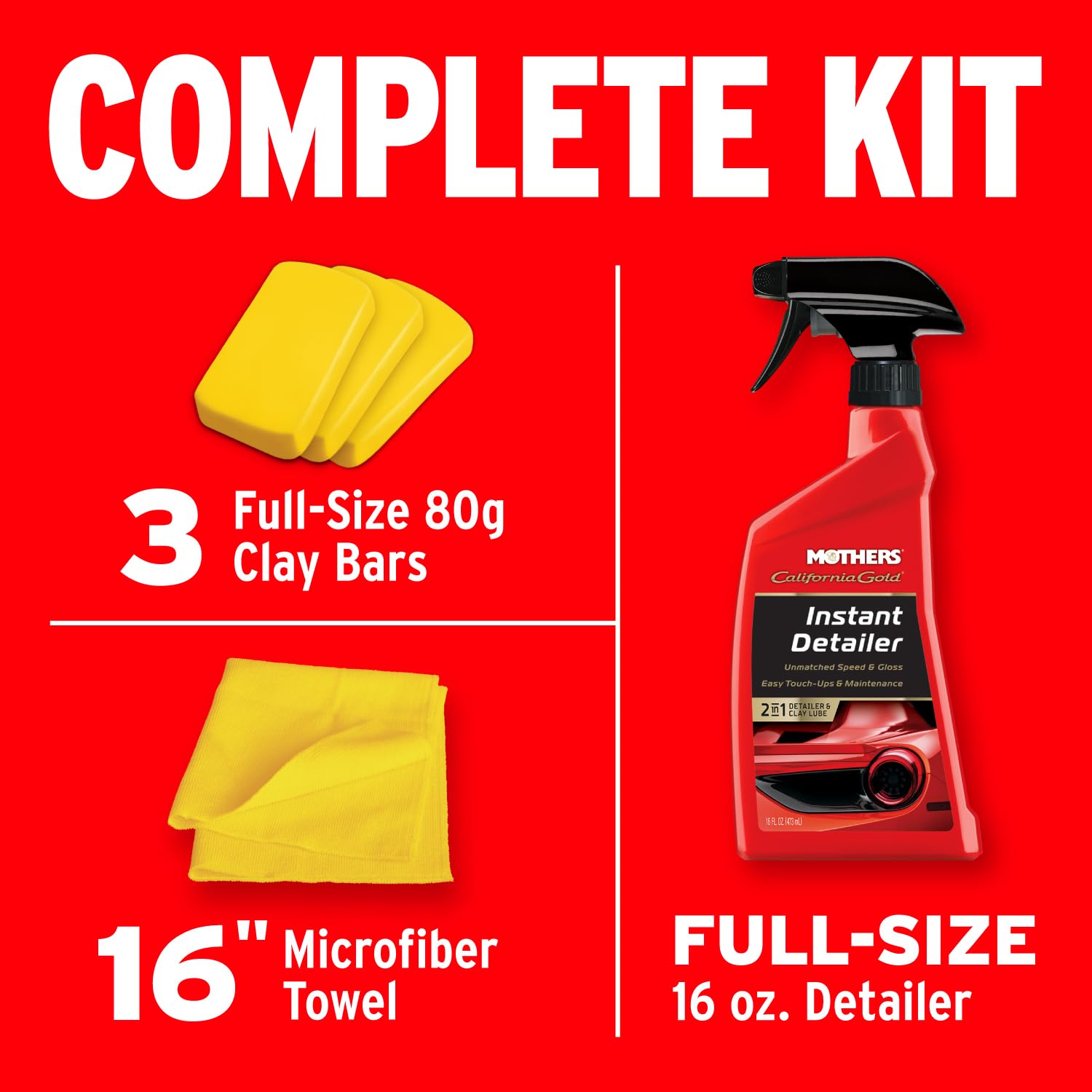 Flatlay of Mothers kit contents demonstrating complete at-home system