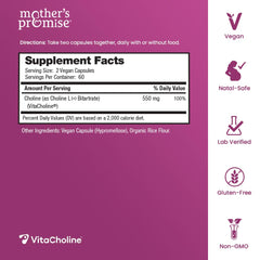 Mother's Promise close-up vegan capsule showing smooth easy-to-swallow texture