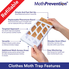 MothPrevention open trap detail ready to peel and fold for fast setup