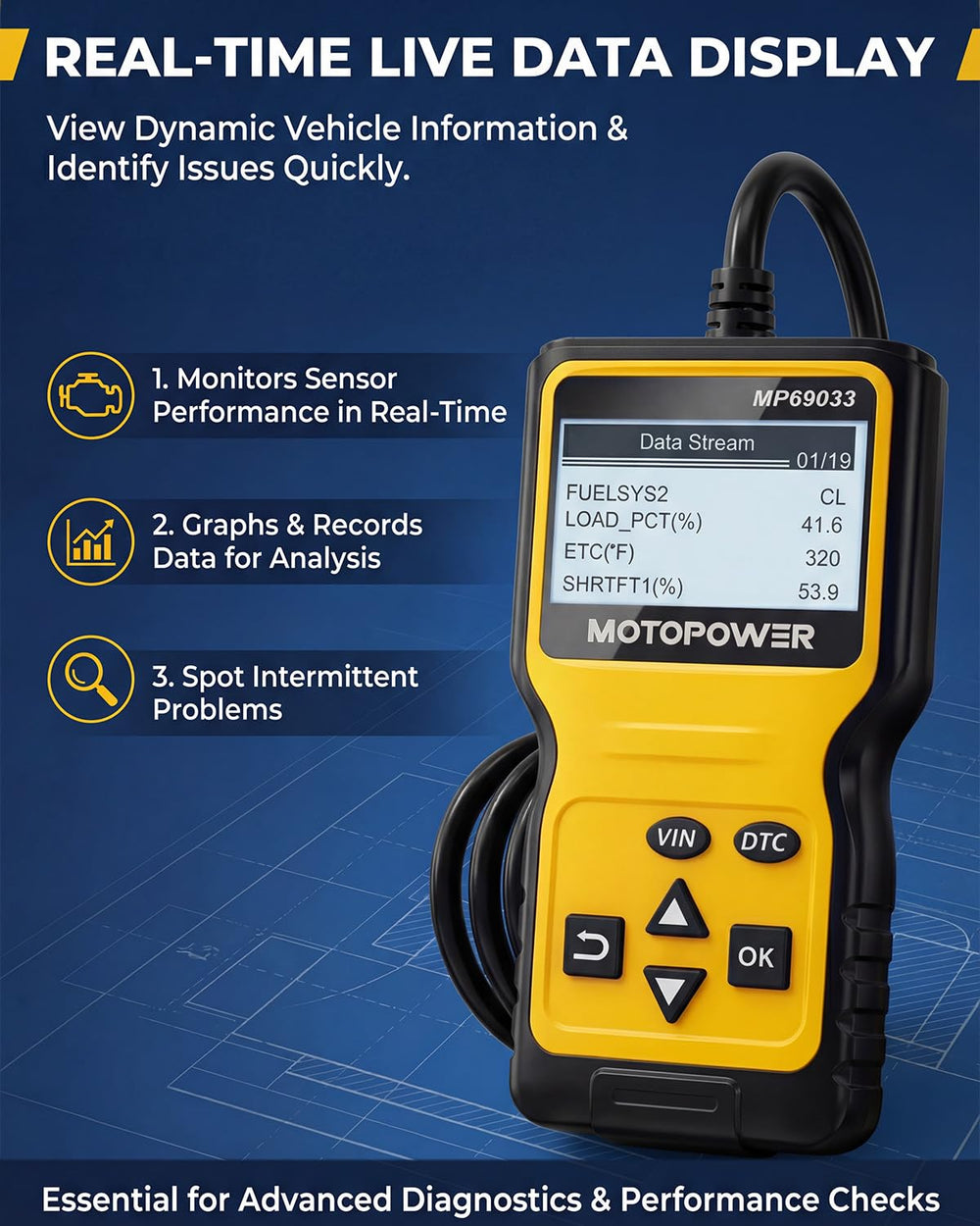 MOTOPOWER MP69033 box with manual and accessories highlighting ready-to-use out-of-box convenience